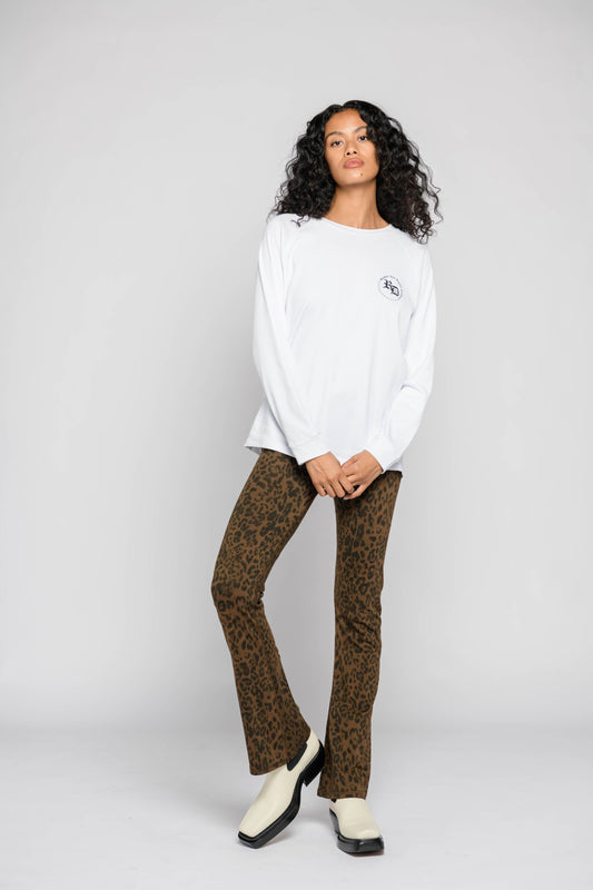 Ragdoll LA Long Flare Leggings – Brown Leopard