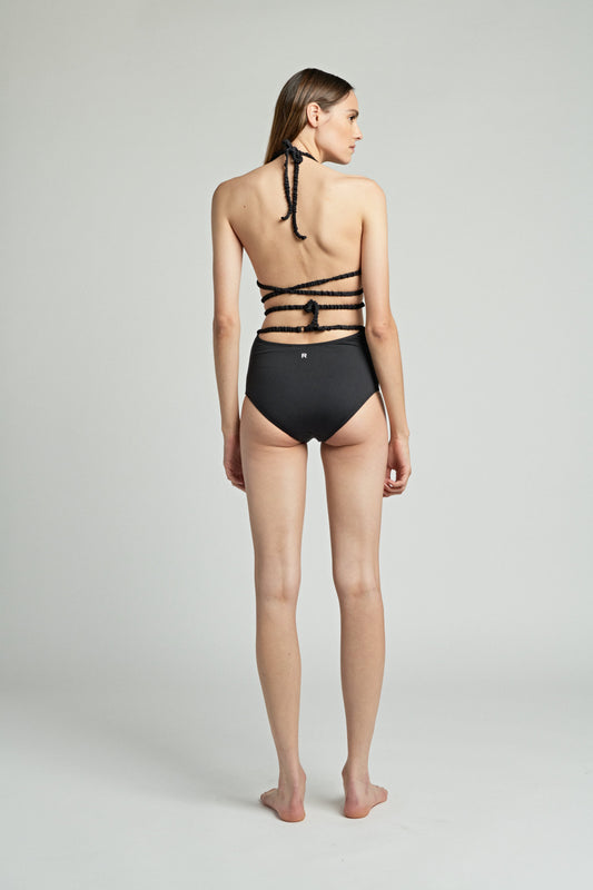 Photo of a model wearing the Bikini Bottom in Black