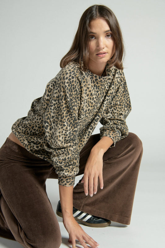 Ragdoll LA Long Flare Leggings – Brown Leopard