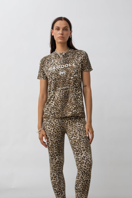 Ragdoll LA Work Out Leggings - Brown Leopard pour Femme